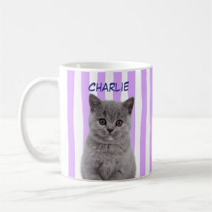 Taza De Café Foto de mascota personalizada Gata Mamá Amante de 