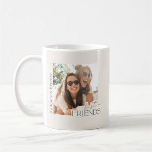 Taza De Café Foto de mejores amigos de tipografía moderna