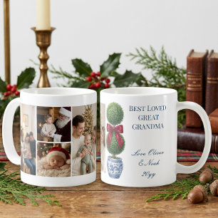 Taza De Café Foto de nietos con topiaria bow grandmillennial