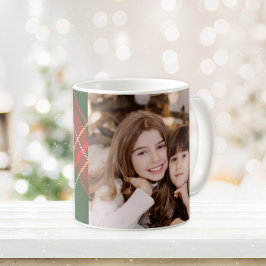 Taza De Café Foto de nombre de familia colocada por navidades