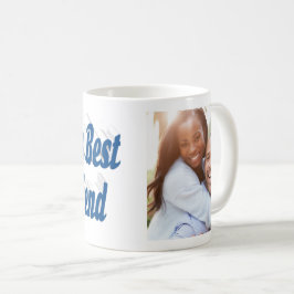 Taza De Café Foto de novio con escritura azul marino