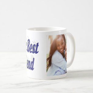 Taza De Café Foto de novio con escritura azul oscuro