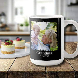Taza De Café Foto de nueva abuela personalizada con año