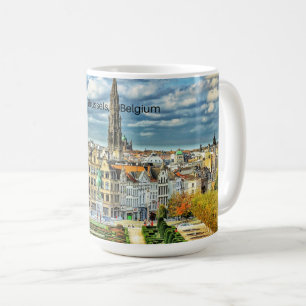 Taza De Café Foto de paisajes urbanos de Bruselas, Bélgica