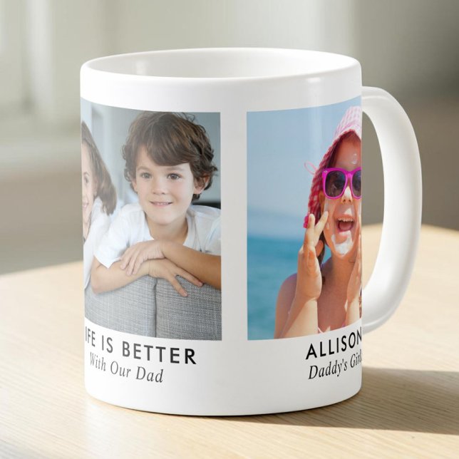 Taza De Café Foto de Papá 3 (Dad 3 Photo Coffee Mug
)