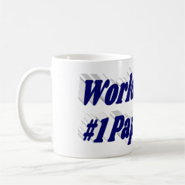 Taza De Café Foto de papá con texto azul oscuro