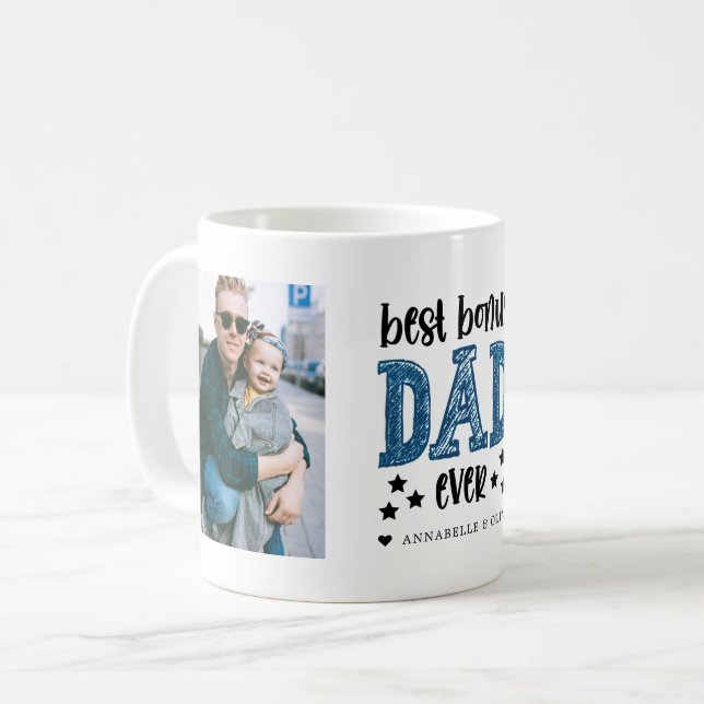 Taza De Café Foto de papá paso "Bono papá"  (Anverso izquierdo)