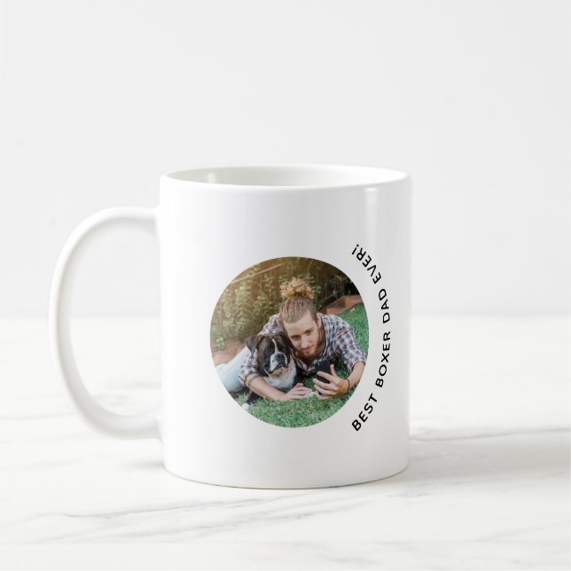 Taza De Café Foto de papá, Personalizado, de un boxeador en el  (Izquierda)