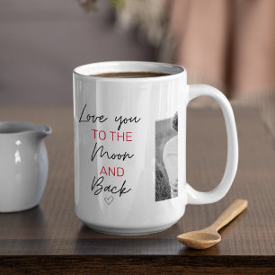Taza De Café Foto De Pareja Collage Y Cita Romántica A La Luna