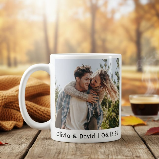 Taza De Café Foto de pareja de recién casados feliz (Subido por el creador)