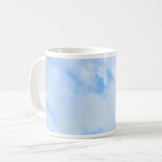 Taza De Café Foto de Peaceful Light Blue Sky Simple (Anverso izquierdo)