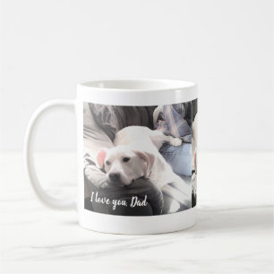 Taza De Café Foto de perro blanco lindo con el mejor amigo papá