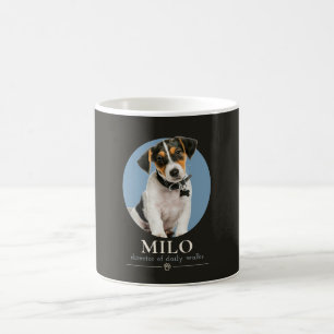 Taza De Café Foto de perro divertida personalizada y nombre