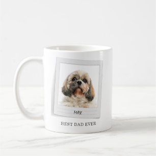 Taza De Café Foto de perro personalizada del marco de cumpleaño