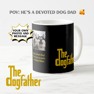 Taza De Café Foto de perro personalizada El padrino del perro r