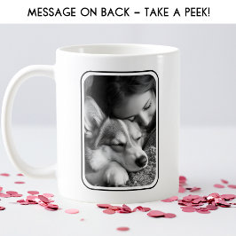 Taza De Café Foto de perro personalizada Feliz San Valentín por