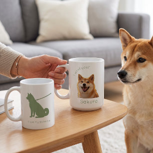 Taza De Café Foto de perro personalizada I Woof You divertido S