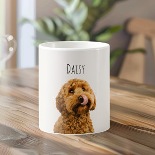 Taza De Café Foto de perro personalizada Nombre de mascota pe