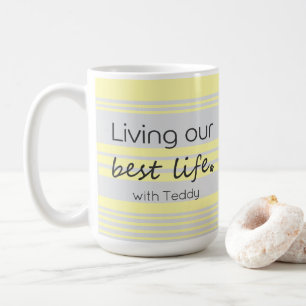 Taza De Café Foto de Perro Personalizada & Nombre Viviendo Nu
