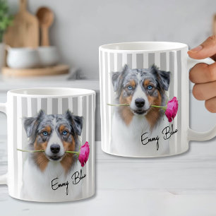 Taza De Café Foto de perro personalizada para amantes de las ma