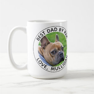 Taza De Café Foto De Perro personalizado Mejor Papá De Par Bla