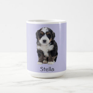 Taza De Café Foto de perro personalizado - Misty Lilac con nomb