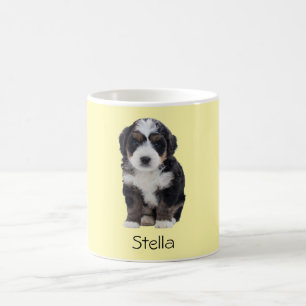 Taza De Café Foto de perro personalizado Mug - Amarillo Pastel