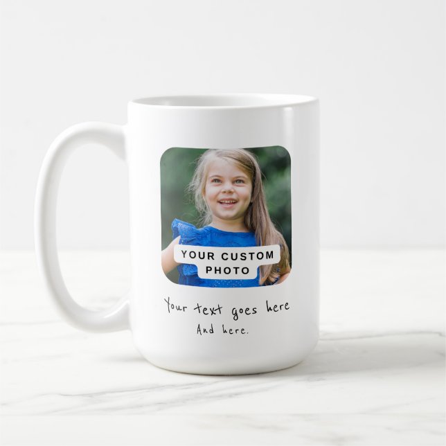 Taza De Café foto de personalizado, crea tu propia (Izquierda)