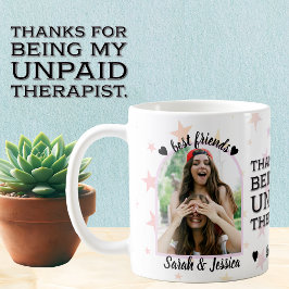 Taza De Café Foto de Personalizado de amistad terapeuta no remu