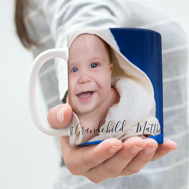 Taza De Café Foto de personalizado de bebé de los abuelos Prime (Subido por el creador)