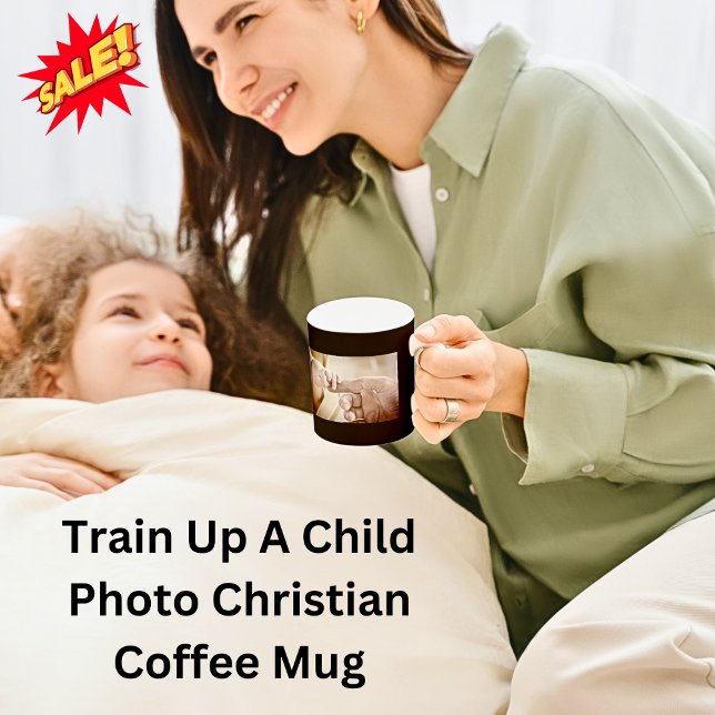 Taza De Café Foto De Personalizado De Cita De Biblia Infantil (Train Up A Child Bible Quote Coffee Mug)