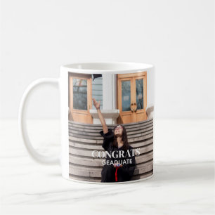 Taza De Café Foto de personalizado graduado de Simple Congrats