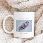 Taza De Café Foto de Recién nacido establecido en el año del ab<br><div class="desc">Un simple año de abuelo estableció un tazón de café con fotos para bebé. Esta taza presenta texto clásico con una foto de bebé. La foto es sólo para fines de colocación y puede ser reemplazada por cualquier foto que elija. Todo el texto se puede personalizar con cualquier texto de...</div>