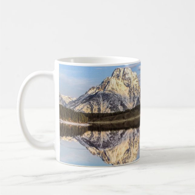 Taza De Café Foto de reflexión de las montañas Alaska (Izquierda)