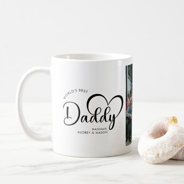 Taza De Café Foto de regalo del mejor papi del mundo moderno (Con donut)