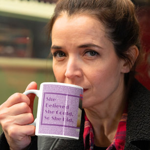 Taza De Café Foto de regalo Inspirador para mujeres violeta