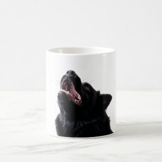 Taza De Café Foto de retrato artístico de perro negro