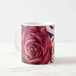 Taza De Café Foto de Rosas Rosa Bouquet