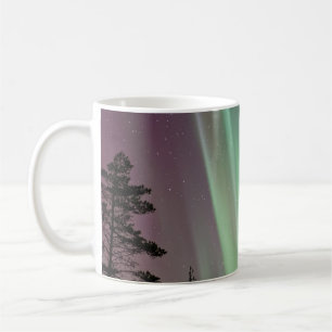 TAZA DE CAFÉ FOTO DE SILHOUETTE DE AURORA BOREALIS