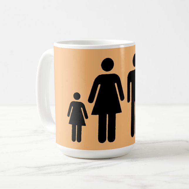 Taza De Café Foto De Su Familia En Una (Anverso izquierdo)