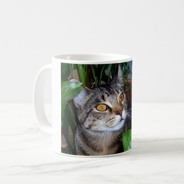 Taza De Café Foto de su Mascota Cat Coffee Mug (Anverso izquierdo)