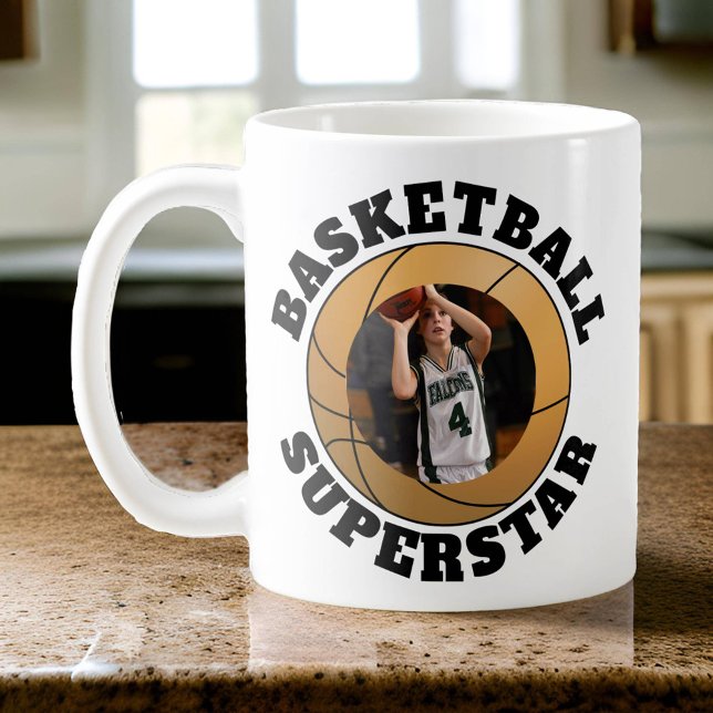Taza De Café Foto de Superstar Baloncesto (Photo Basketball Superstar Mug)