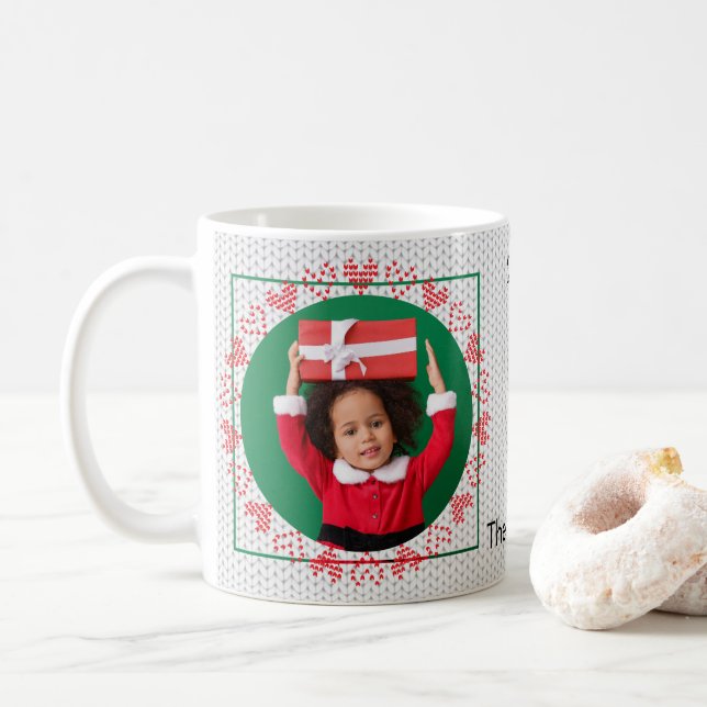 Taza De Café Foto de Sweater Navidades de Alegría (Con donut)