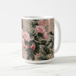 Taza De Café Foto de tela floral tradicional