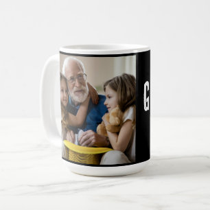 Taza De Café Foto de texto grunge blanco Abuelo Est.