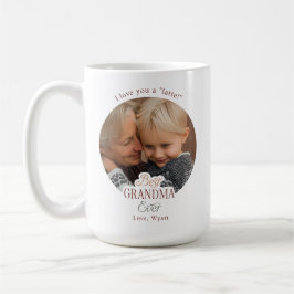 Taza De Café Foto de Texto Personalizado Mejor Abuela del Mundo