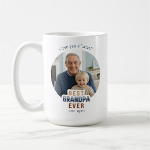 Taza De Café Foto de Texto Personalizado Mejor Abuelo del Mundo