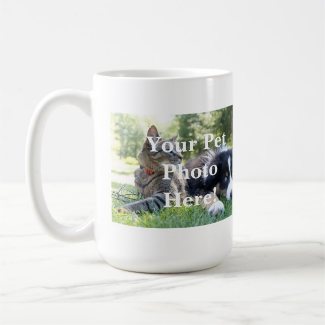 Taza De Café Foto de tu mascota (Izquierda)