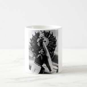 Taza De Café Foto de Vintage Amelia Earhart