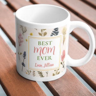 Taza De Café Foto de Wildflower a la mejor mamá de todos los añ